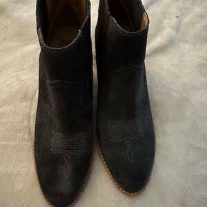 Dark grey suede boots